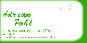 adrian pohl business card
